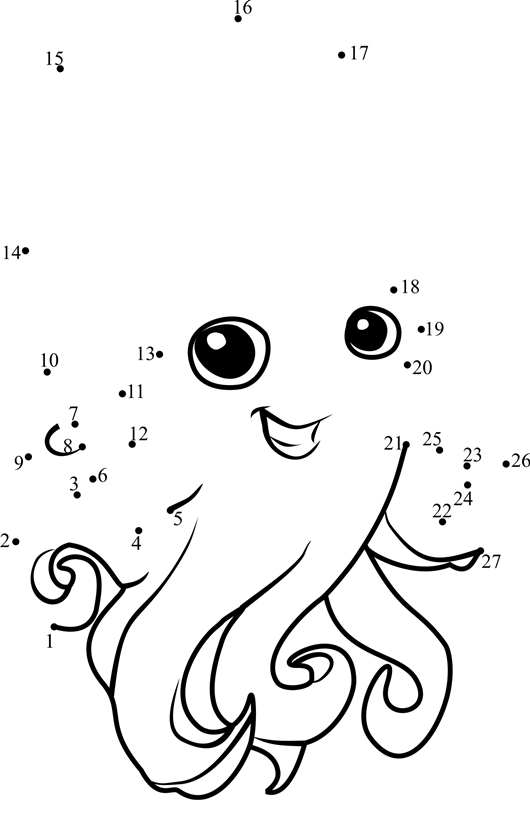 Octopus-Animal-Jam-Dot-To-Dot dot to dot worksheets