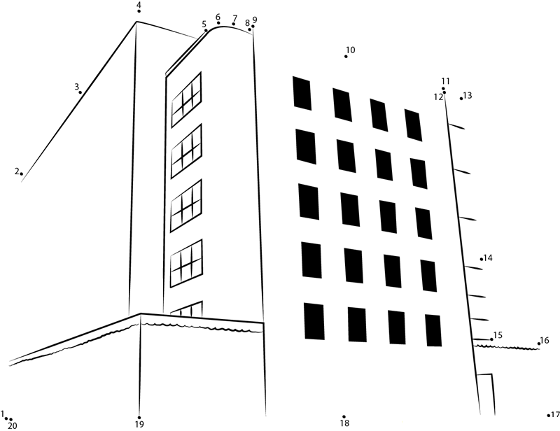 Colorado State Capitol Annex Buildi printable dot to dot worksheet