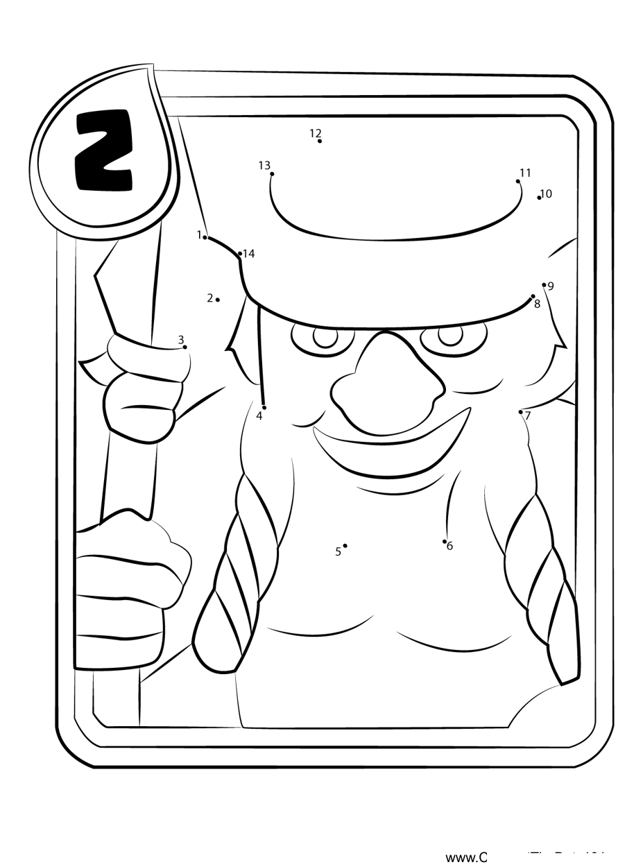 Spear-Goblins-Clash-Royale printable dot to dot worksheet