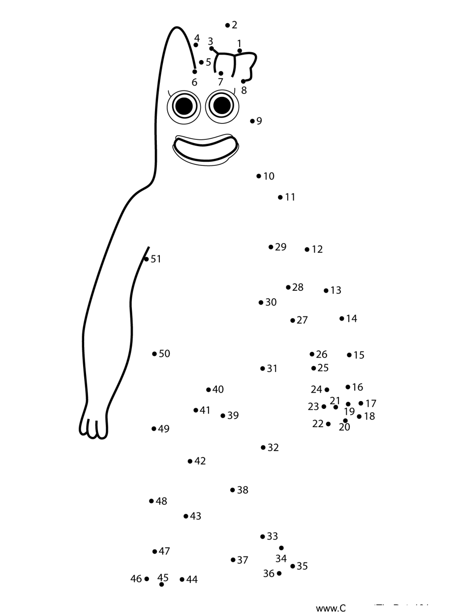 Banbaleena-Garten-Of-Banban printable dot to dot worksheet