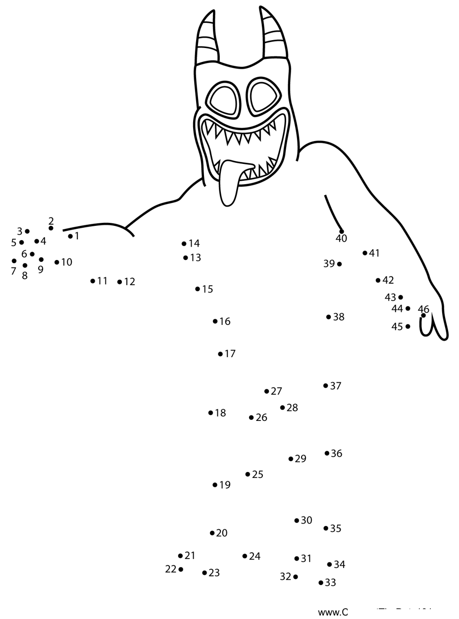 Banban-Hellish-Garten-Of-Banban dot to dot worksheets