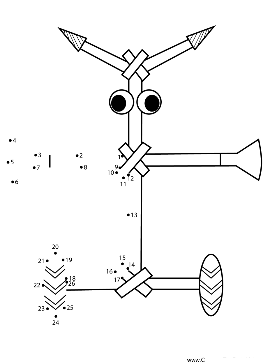 Mr-Kabob-Man-Garten-Of-Banban printable dot to dot worksheet