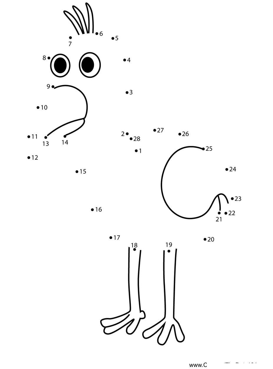 Opila-Bird-Garten-Of-Banban dot to dot worksheets