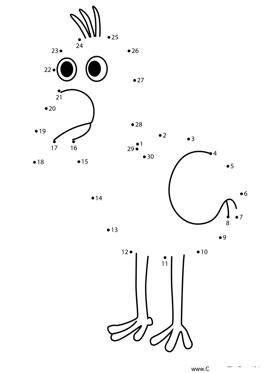 Tarta-Bird-Garten-Of-Banban printable dot to dot worksheet