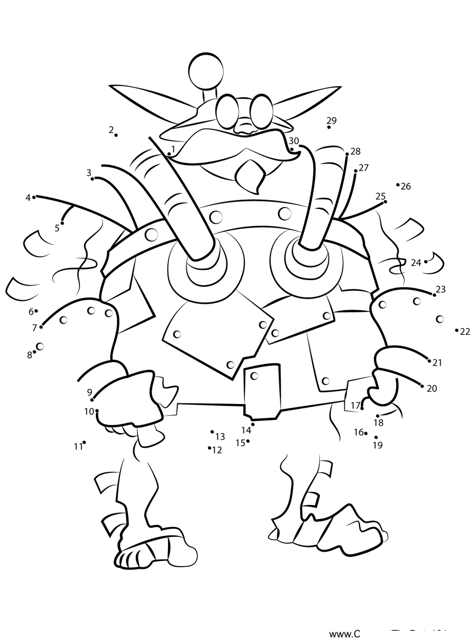 Red-Sage-Jak-And-Daxter printable dot to dot worksheet