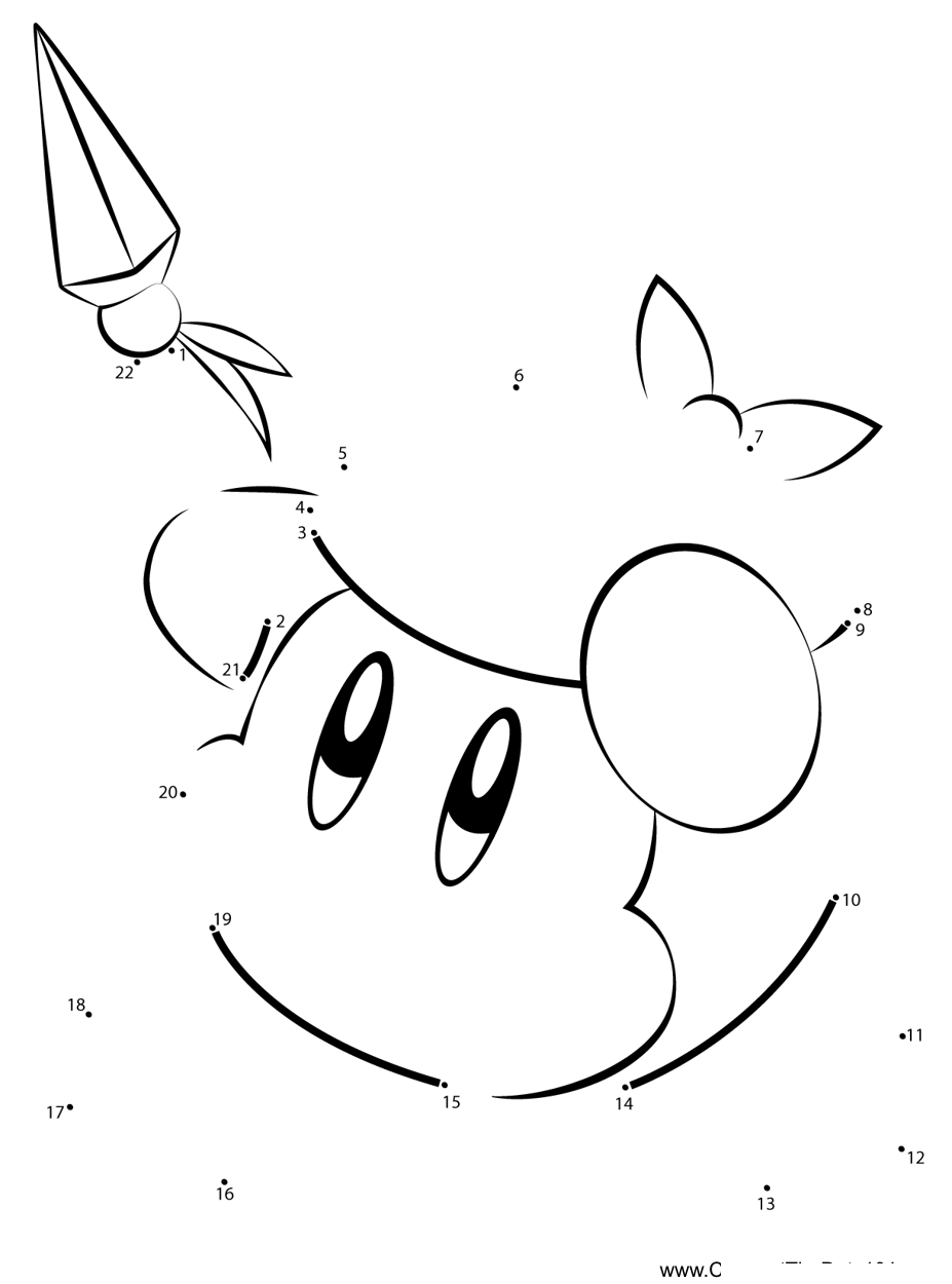 Bandana-Waddle-Dee-Kirby dot to dot worksheets