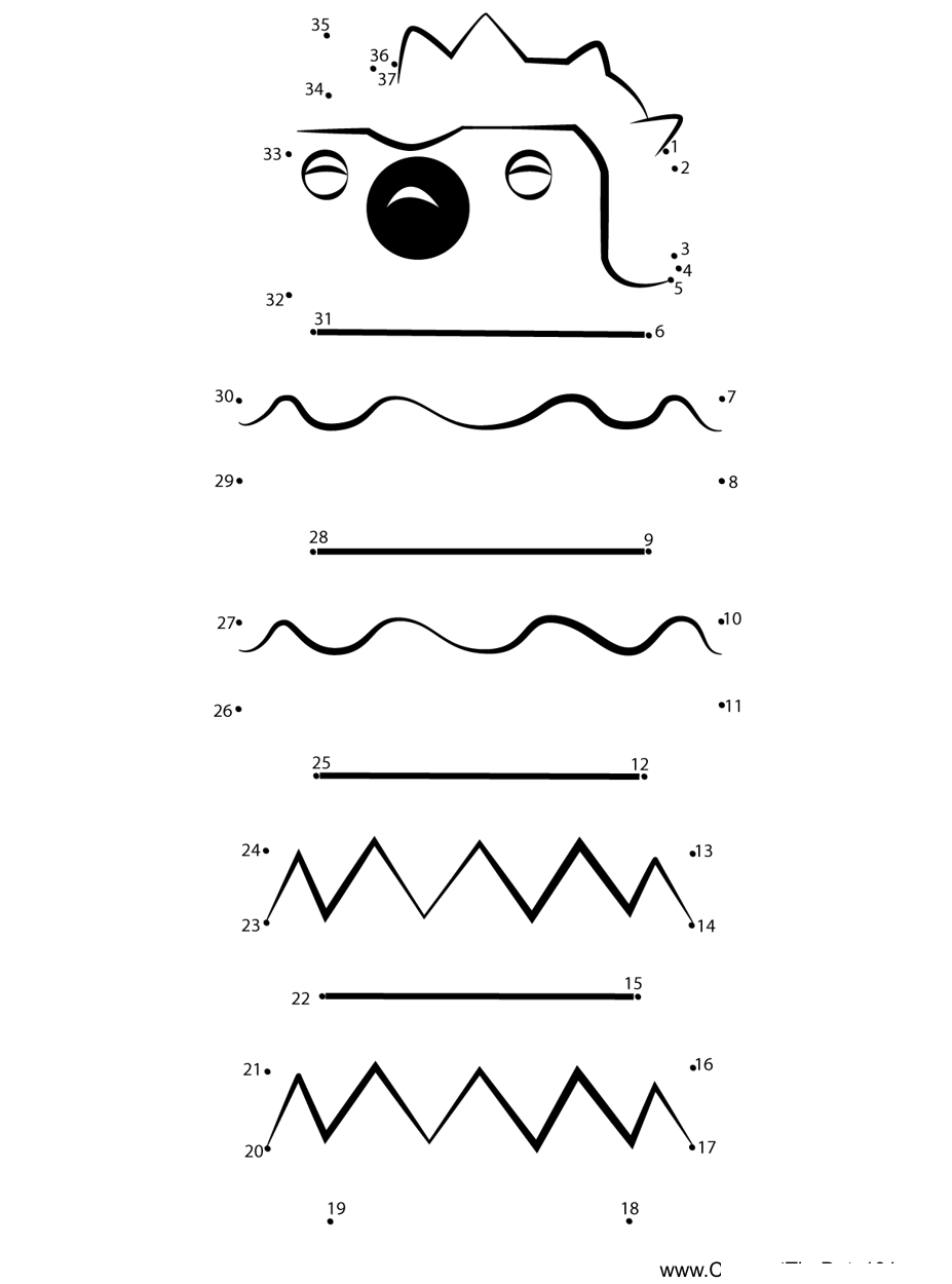 Big-Warwiggle-Kirby dot to dot worksheets