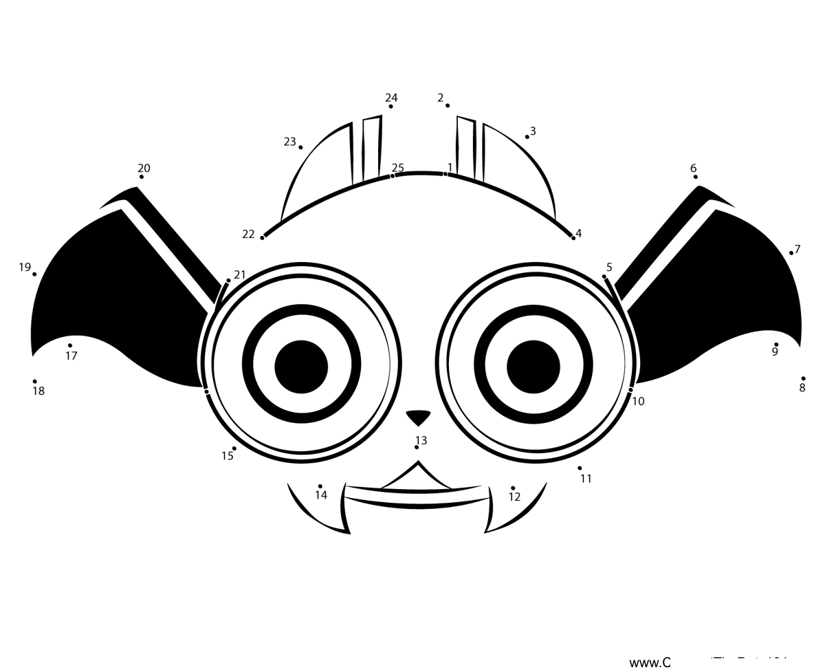 Buzzybat-Kirby dot to dot worksheets