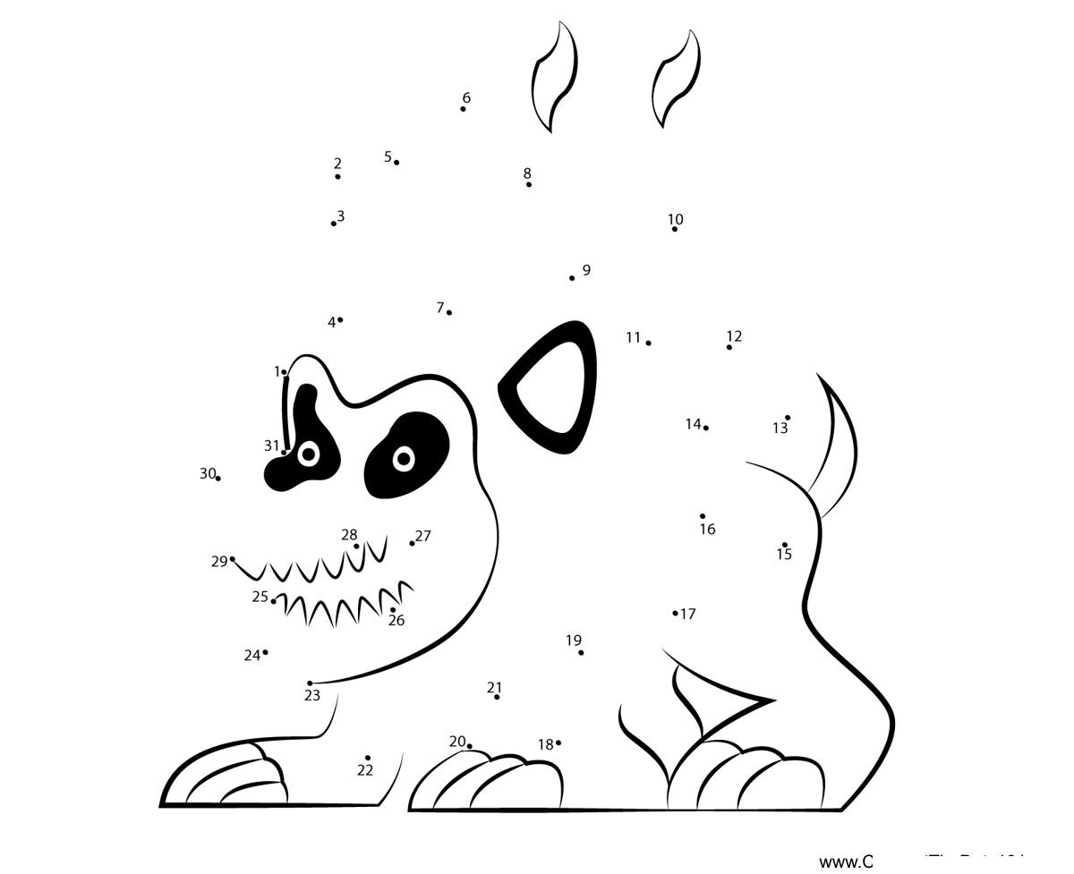 Fire-Lion-Kirby printable dot to dot worksheet