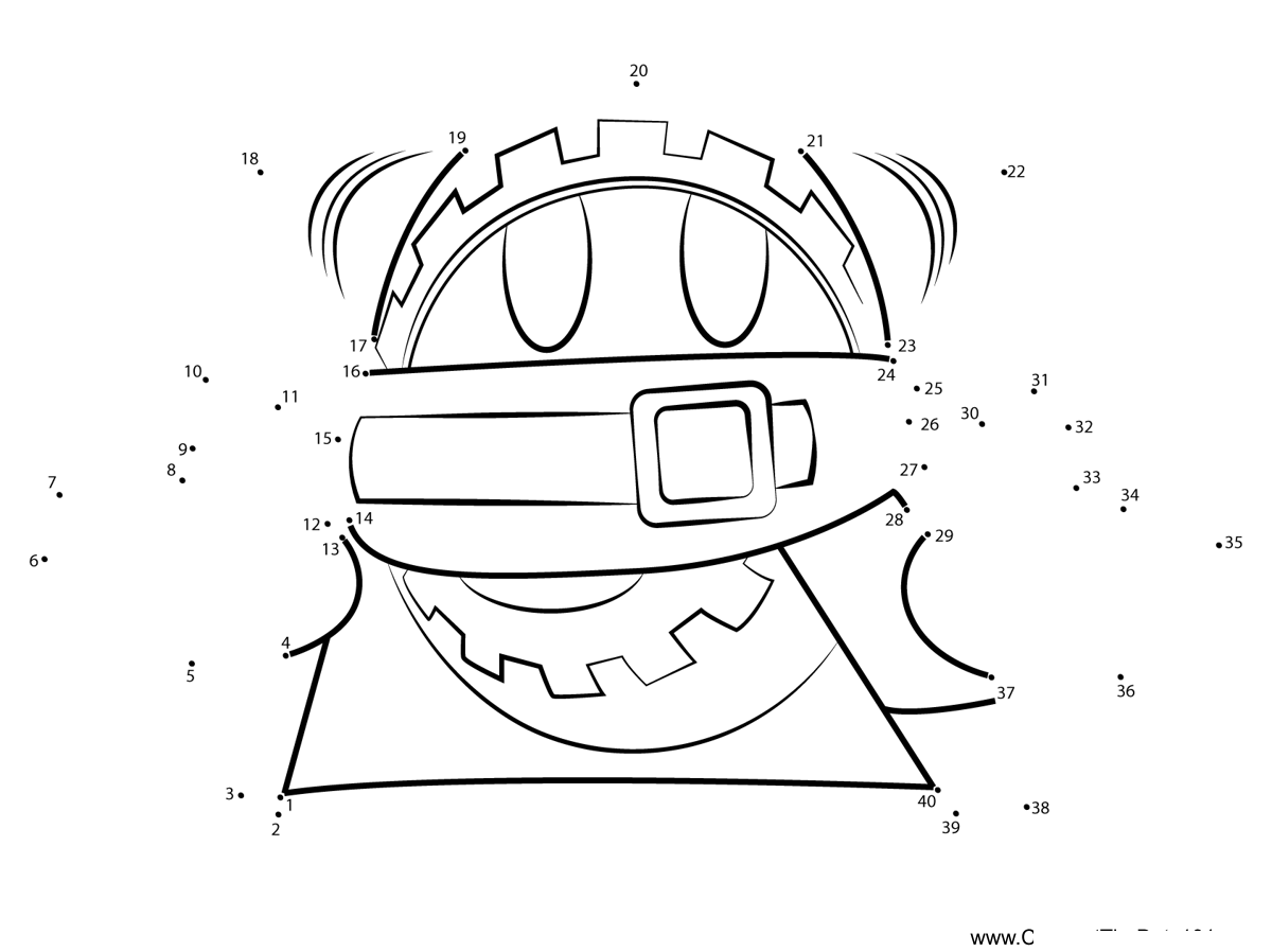 Magolor-Kirby printable dot to dot worksheet