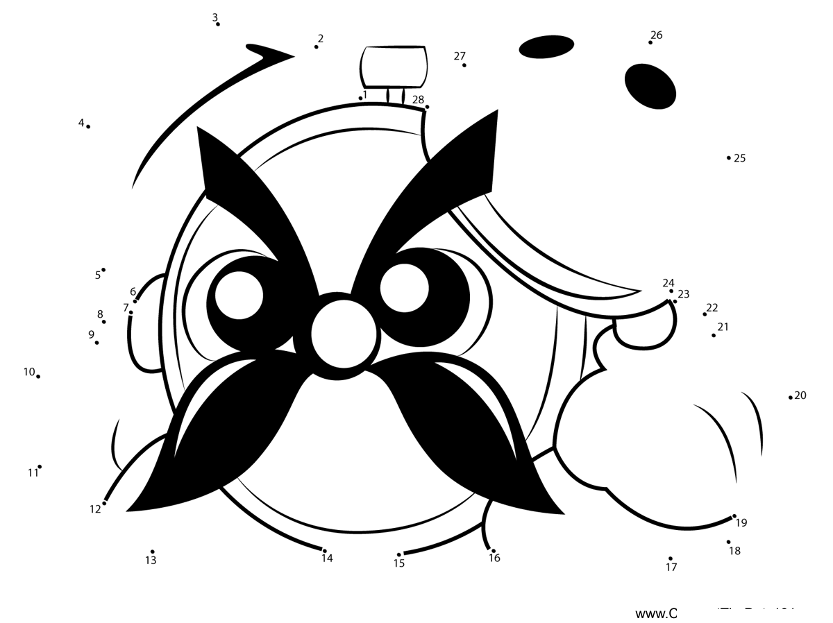 Mr-Tick-Tock-Kirby printable dot to dot worksheet