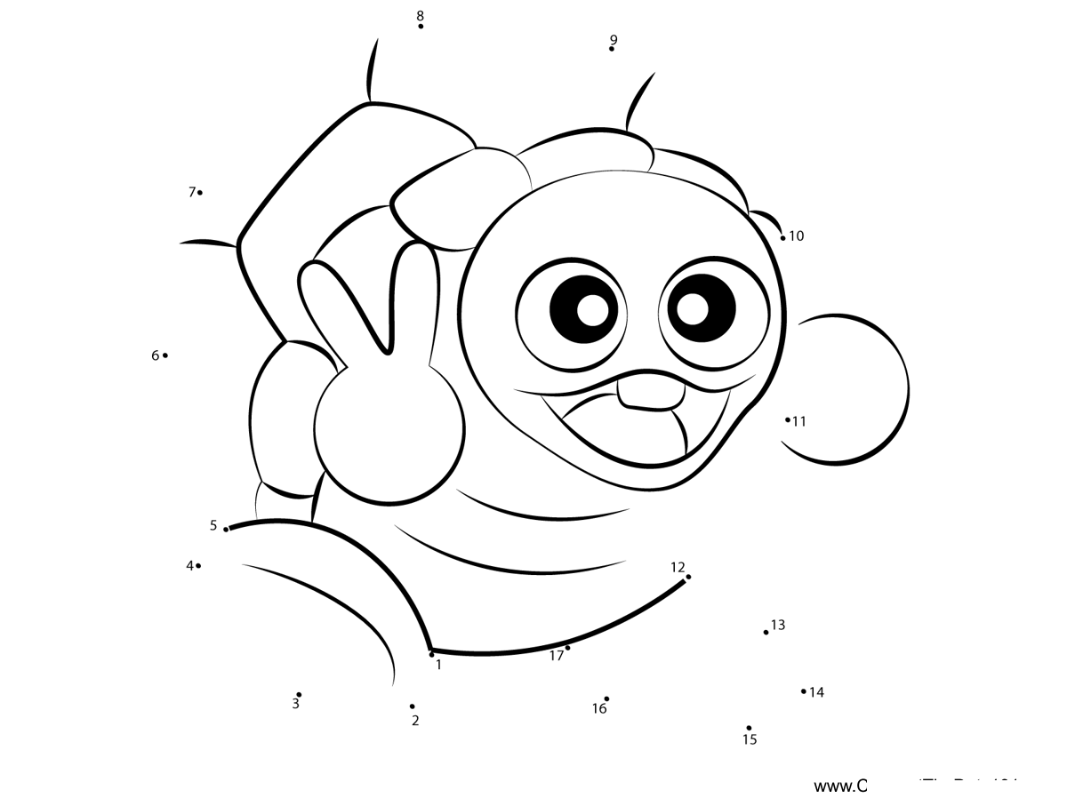 Rolling-Turtle-Kirby printable dot to dot worksheet