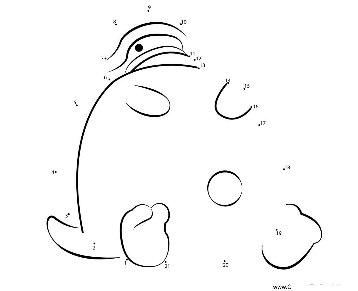 Tortletummy-Kirby printable dot to dot worksheet