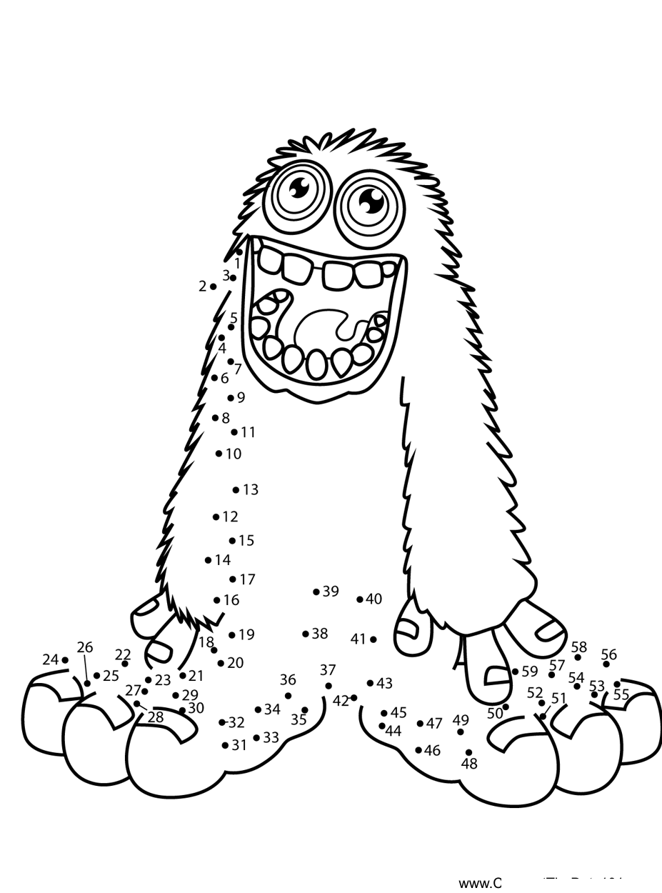 Mammott-My-Singing-Monsters dot to dot worksheets