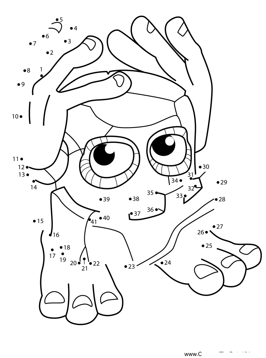 Noggin-My-Singing-Monsters printable dot to dot worksheet