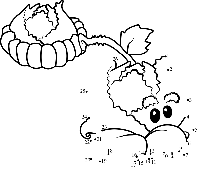 Cabbage-Pult-Dot-To-Dot printable dot to dot worksheet