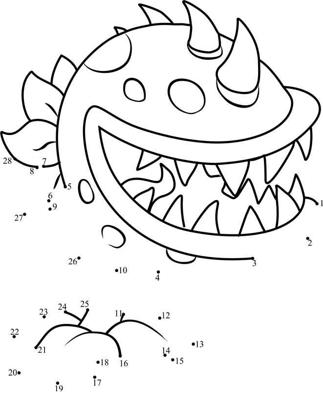 Chomper-Dot-To-Dot dot to dot worksheets