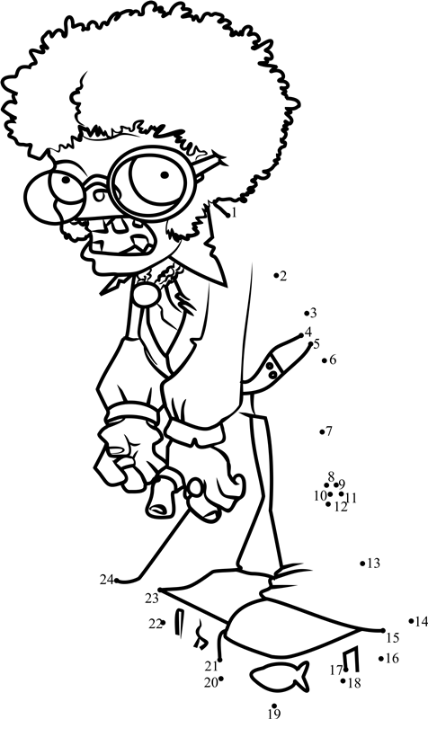 Dancing-Zombie-Dot-To-Dot printable dot to dot worksheet