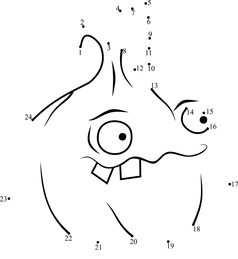 Garlic-Dot-To-Dot printable dot to dot worksheet