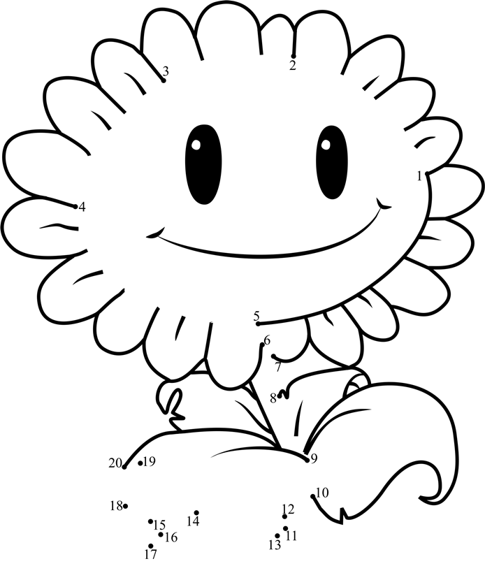 Giant-Sunflower-Dot-To-Dot printable dot to dot worksheet