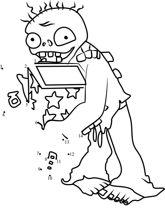 Jack-In-The-Box-Zombie-Dot-To-Dot printable dot to dot worksheet