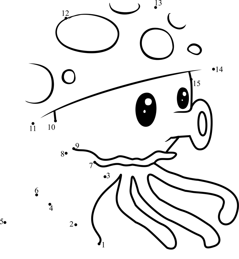 Sea-Shroom-Dot-To-Dot printable dot to dot worksheet