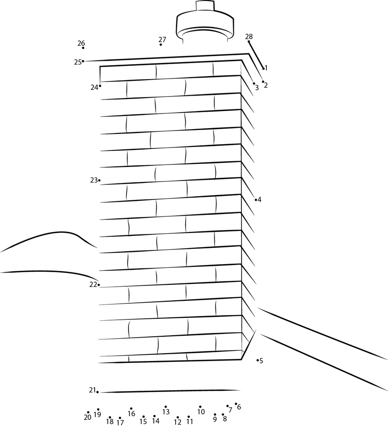 Chimney printable dot to dot worksheet