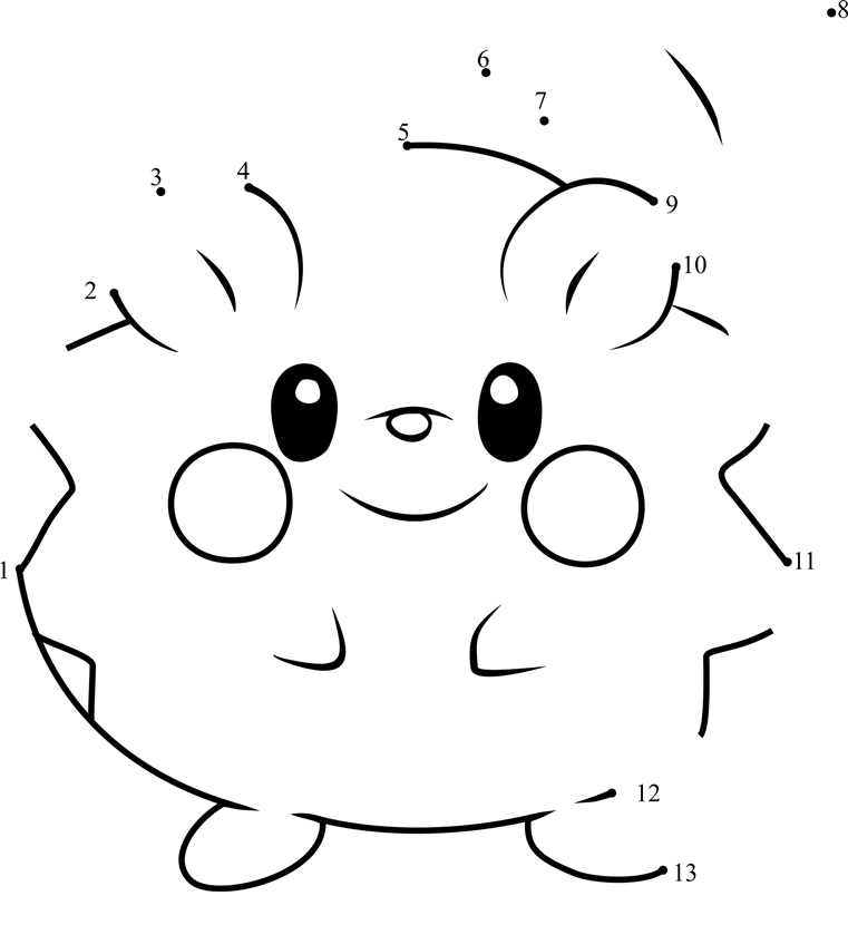 Togedemaru-Pokemon-Sun-And-Moon-Dot-To-Dot dot to dot worksheets