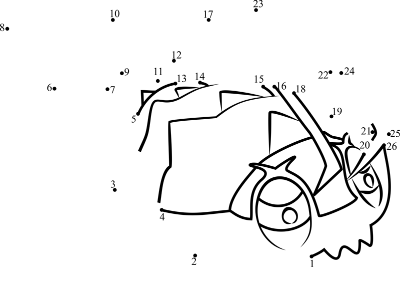 Wimpod-Pokemon-Sun-And-Moon-Dot-To-Dot dot to dot worksheets