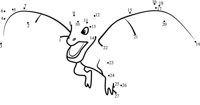 Aerodactyl-Pokemon-Go-Dot-To-Dot printable dot to dot worksheet