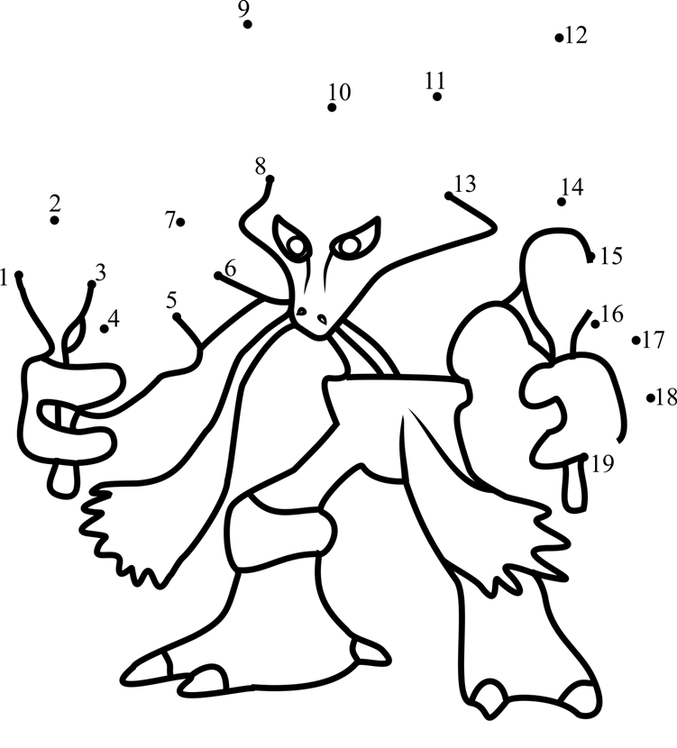 Alakazam-Pokemon-Go-Dot-To-Dot dot to dot worksheets