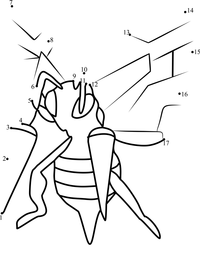 Beedrill-Pokemon-Go-Dot-To-Dot dot to dot worksheets