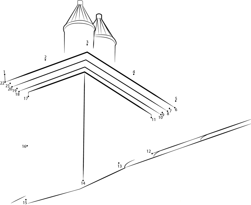 Chimney Cap printable dot to dot worksheet