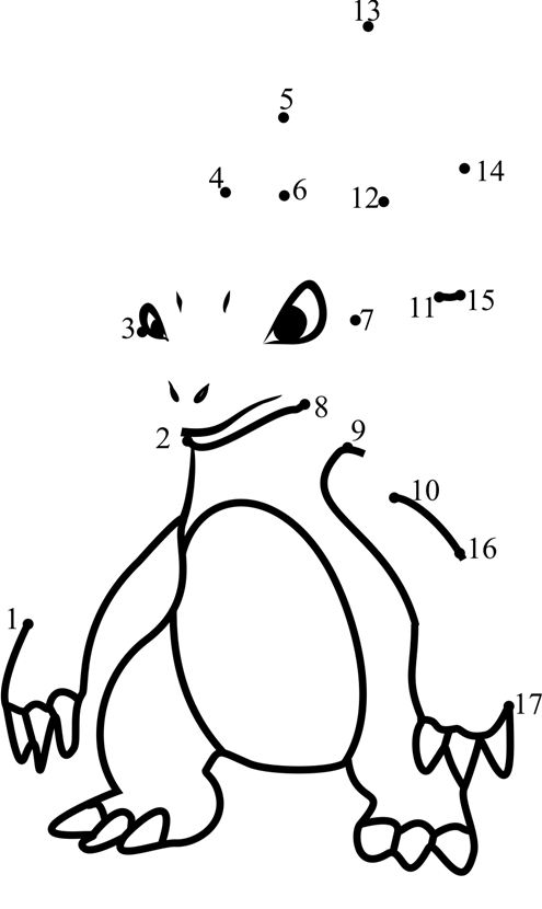 Charmeleon-Pokemon-Go-Dot-To-Dot dot to dot worksheets