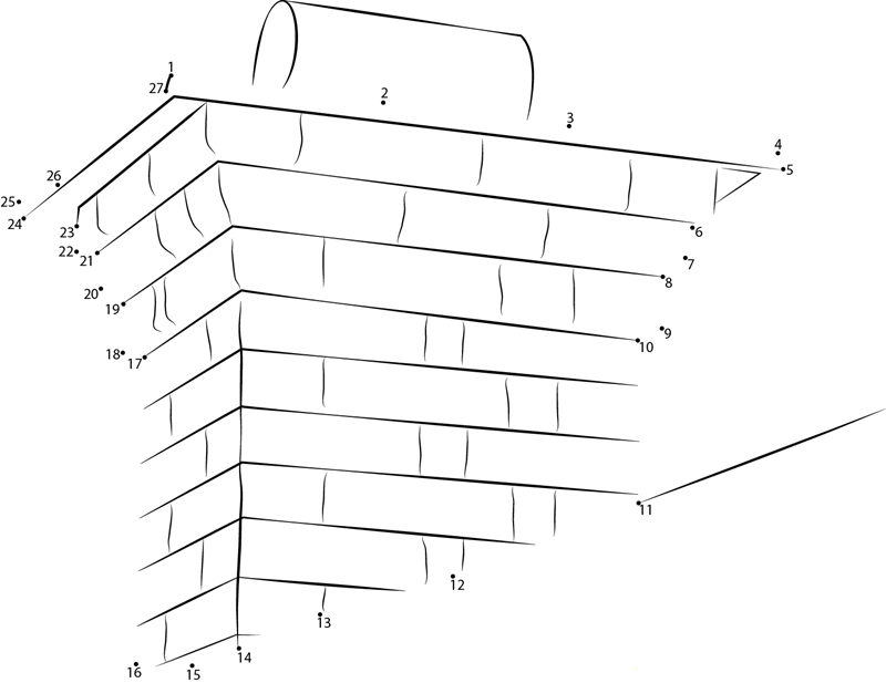 Chimney Shutterstock printable dot to dot worksheet