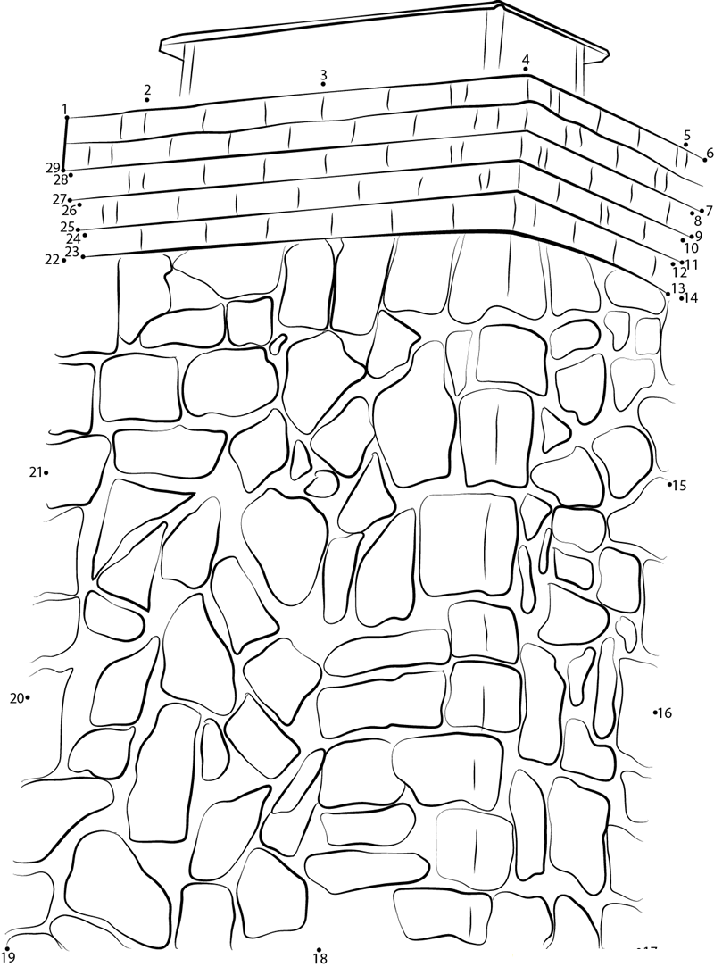 Chimney Sweep printable dot to dot worksheet