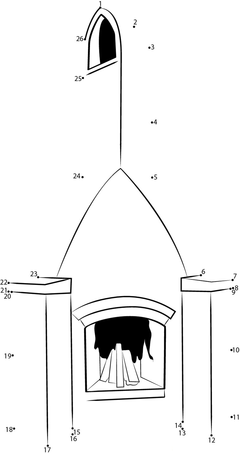 Cooking Chimney printable dot to dot worksheet