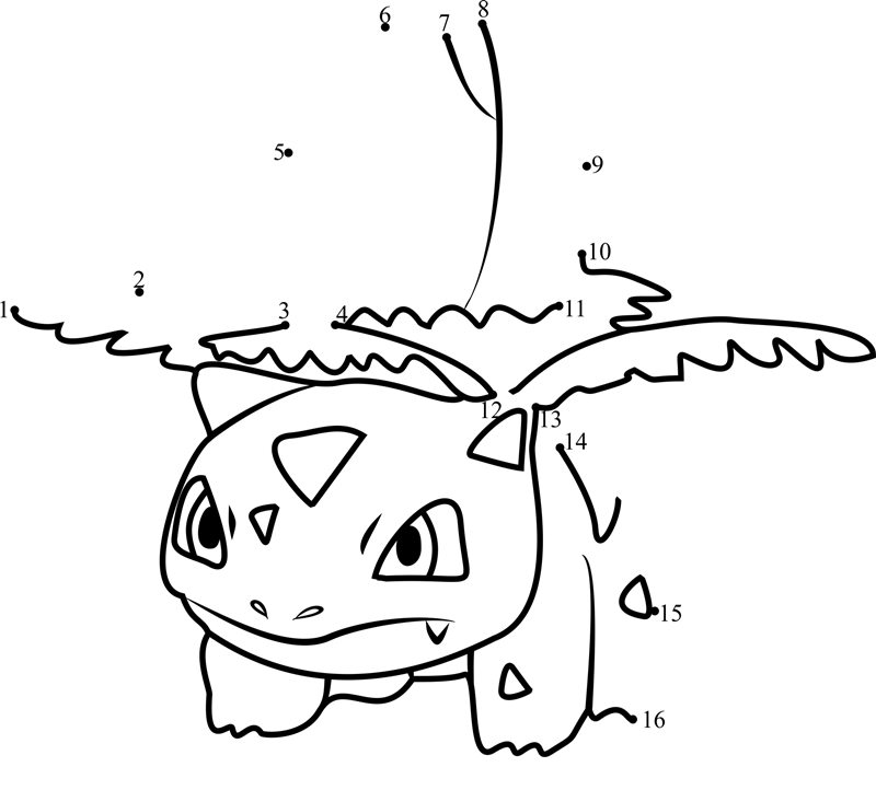 Ivysaur-Pokemon-Go-Dot-To-Dot dot to dot worksheets