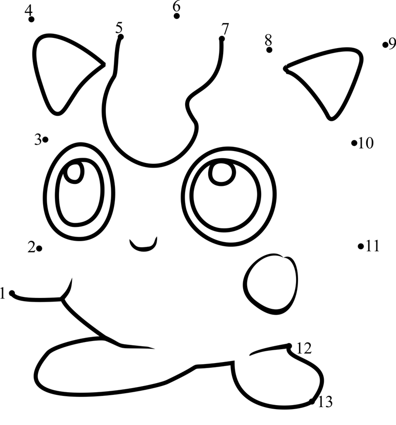 Jigglypuff-Pokemon-Go-Dot-To-Dot printable dot to dot worksheet