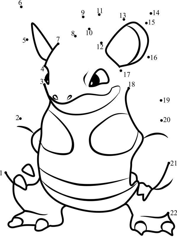 Nidoqueen-Pokemon-Go-Dot-To-Dot printable dot to dot worksheet