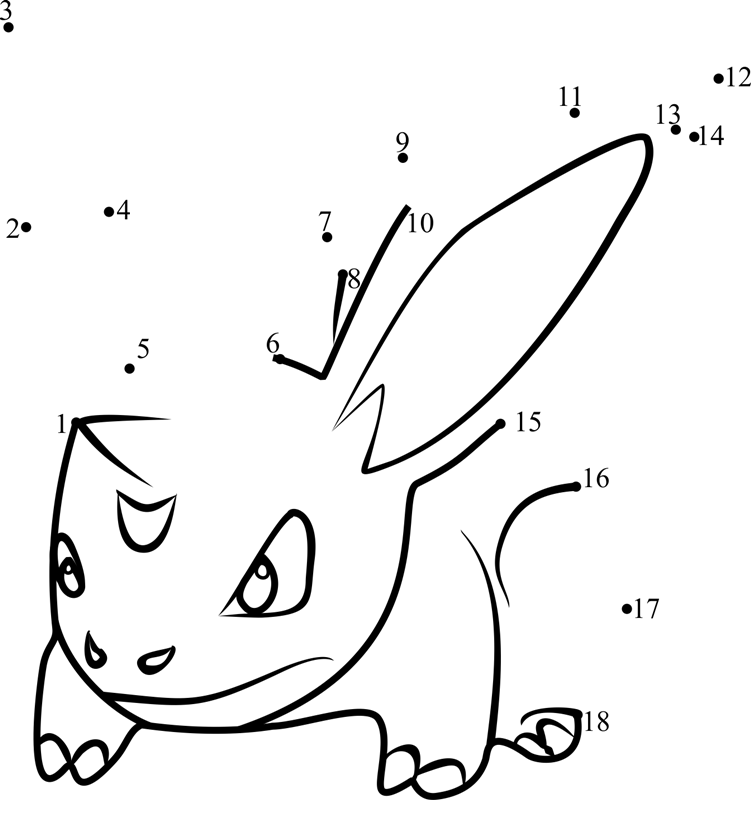 Nidoran-Male-Pokemon-Go-Dot-To-Dot printable dot to dot worksheet