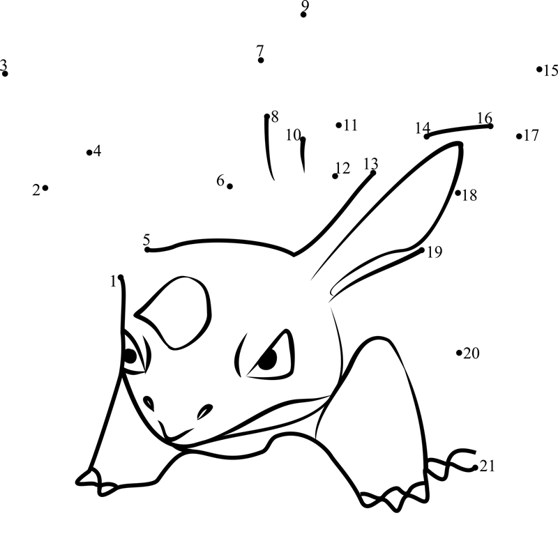 Nidorino-Pokemon-Go-Dot-To-Dot printable dot to dot worksheet