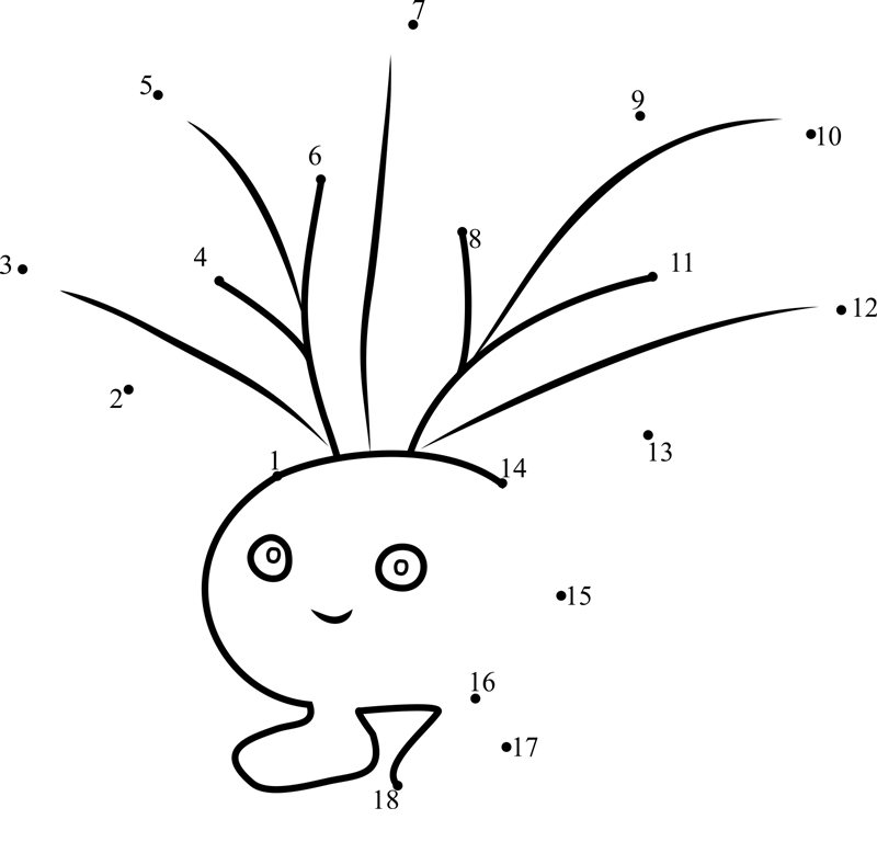 Oddish-Pokemon-Go-Dot-To-Dot dot to dot worksheets