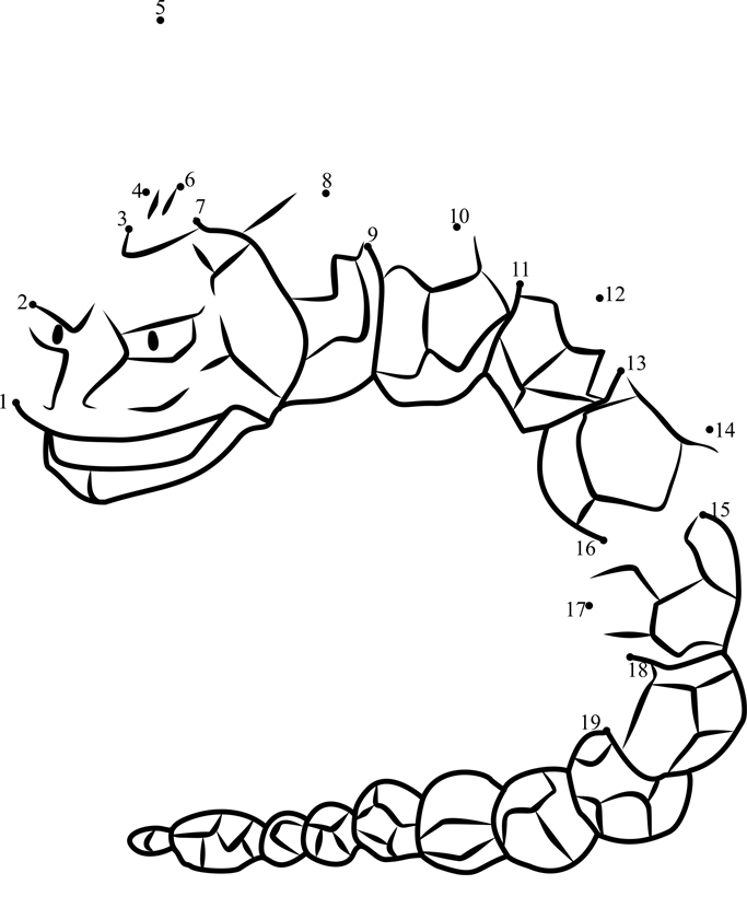 Onix-Pokemon-Go-Dot-To-Dot printable dot to dot worksheet