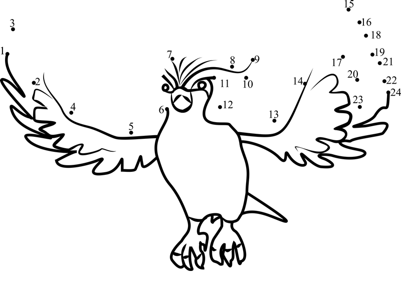 Pidgeot-Pokemon-Go-Dot-To-Dot dot to dot worksheets