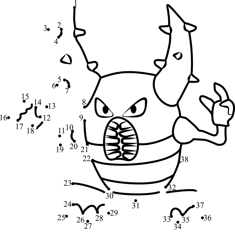 Pinsir-Pokemon-Go-Dot-To-Dot printable dot to dot worksheet