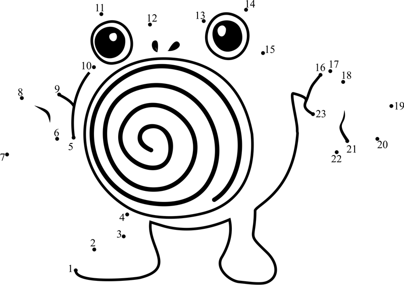 Poliwhirl-Pokemon-Go-Dot-To-Dot dot to dot worksheets