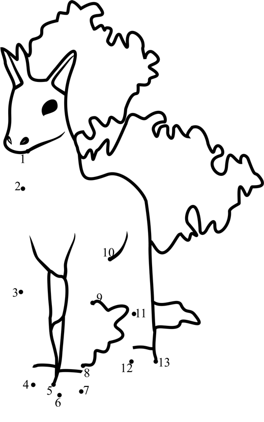 Rapidash-Pokemon-Go-Dot-To-Dot printable dot to dot worksheet