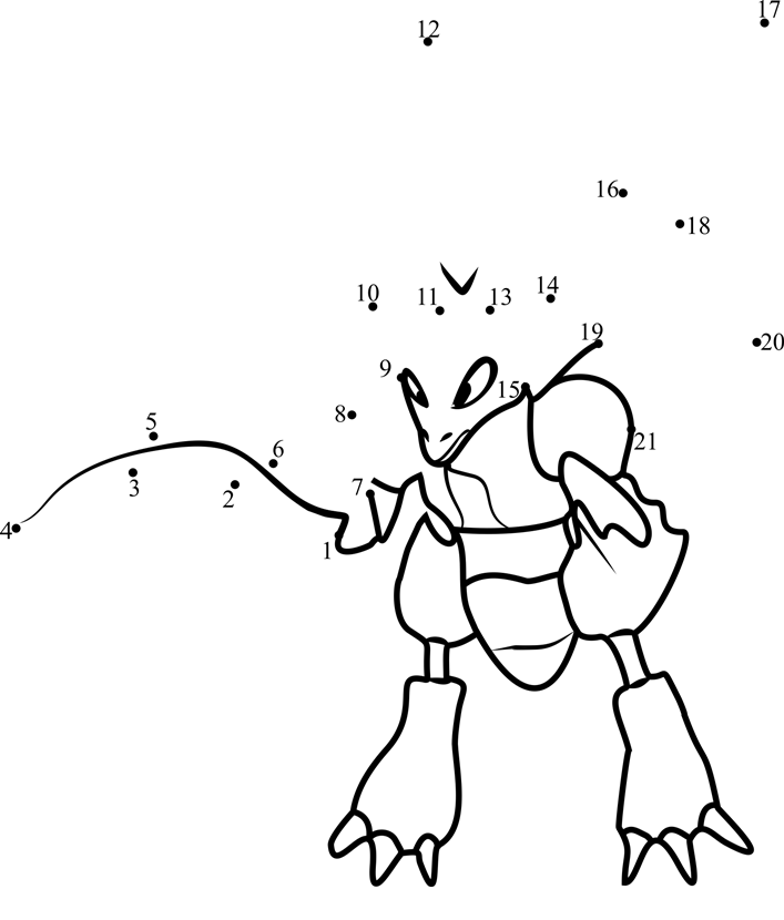 Scyther-Pokemon-Go-Dot-To-Dot dot to dot worksheets