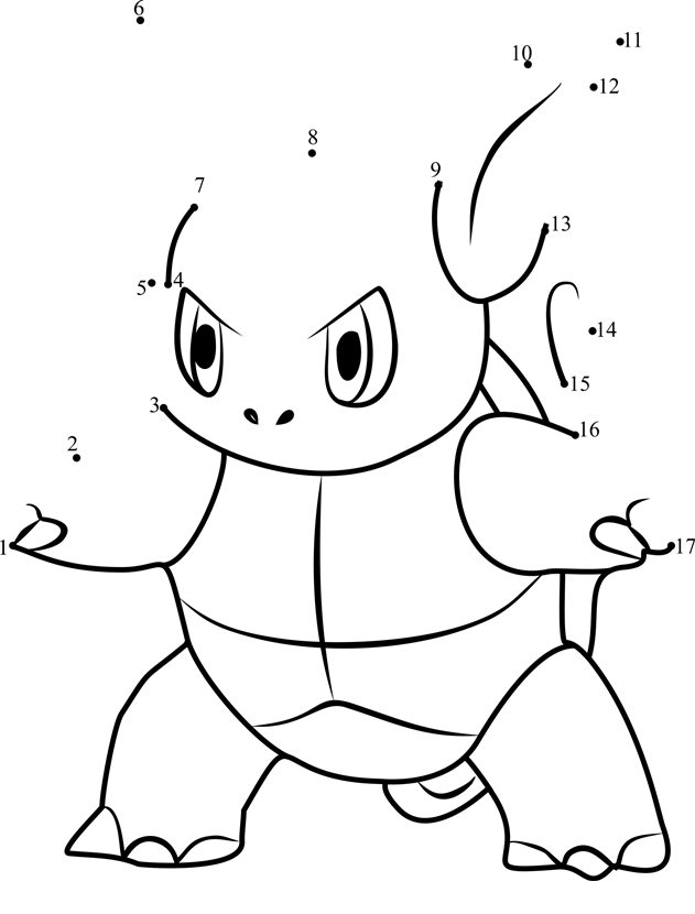 Wartortle-Pokemon-Go-Dot-To-Dot printable dot to dot worksheet